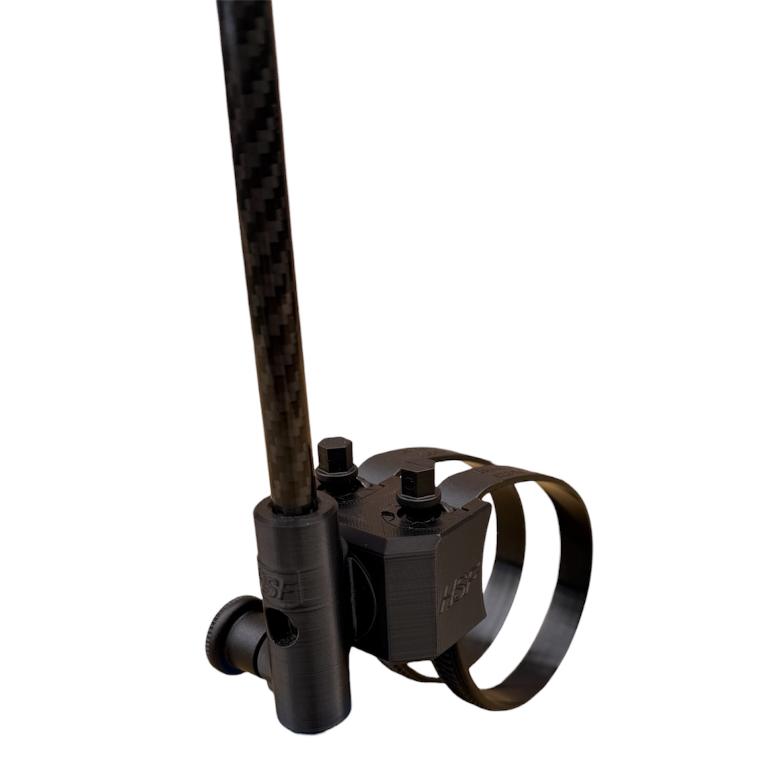 Angled view of the black HSF 360 AnyTube™ Mount