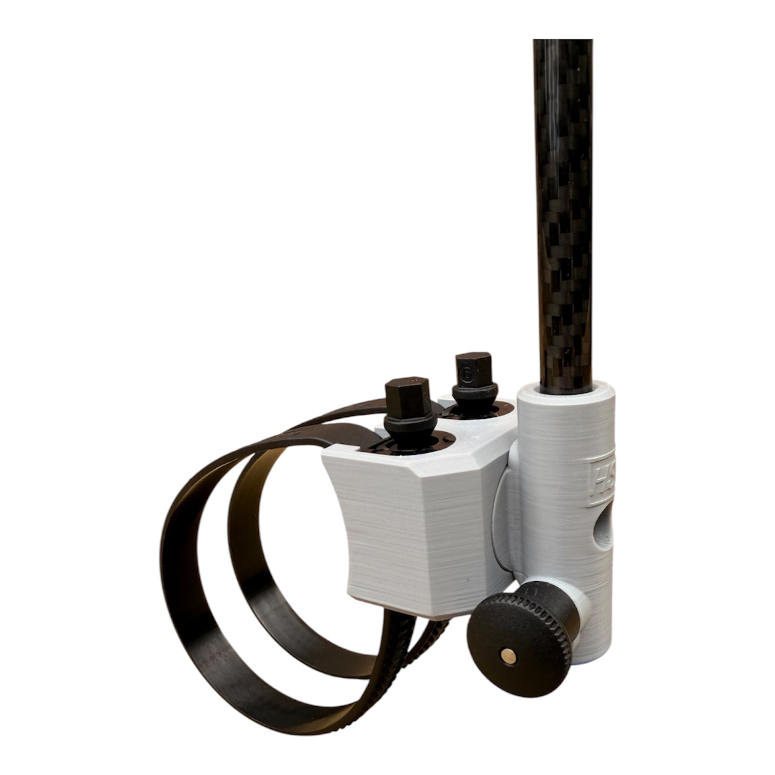 Grey HSF 360 AnyTube™ Mount with carbon-fiber pole and tube straps