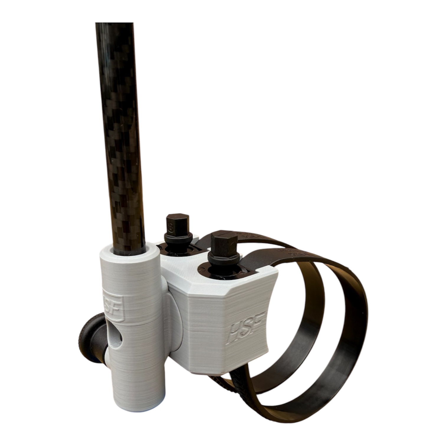 Angled view of the grey HSF 360 AnyTube™ Mount