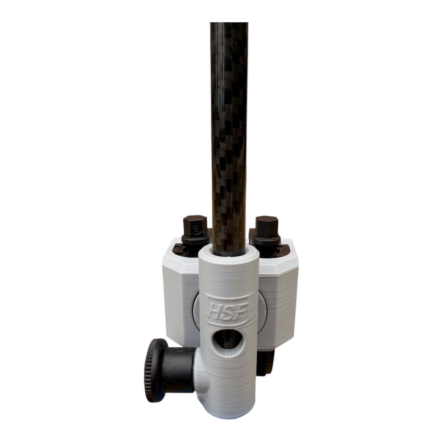Front view of the grey HSF 360 AnyTube™ Mount